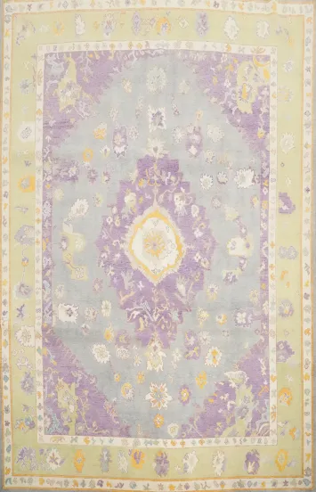 Vegetable Dye Oushak Handmade Area Rug 9x12