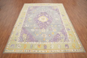 Vegetable Dye Oushak Handmade Area Rug 9x12