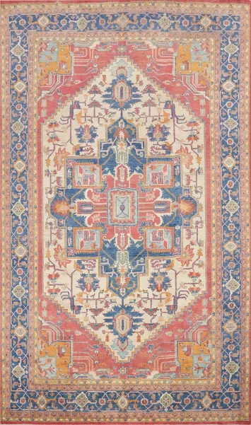 Vegetable Dye Heriz Serapi Wool Large Rug 10x14