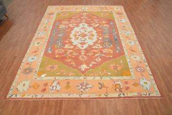 Vegetable Dye Oushak Large Area Rug 10x13