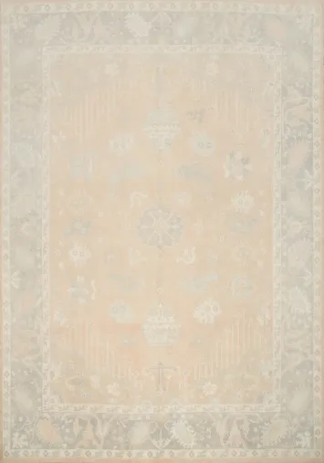 Vegetable Dye Oushak Handmade Area Rug 8x10