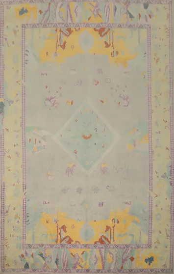 Vegetable Dye Oushak Handmade Large Area Rug 9x13