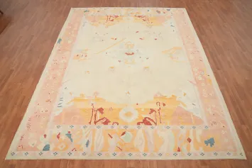 Vegetable Dye Oushak Large Wool Area Rug 9x12