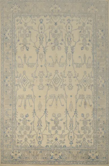 Vegetable Dye Chobi-Peshawar Wool Large Rug 10x14