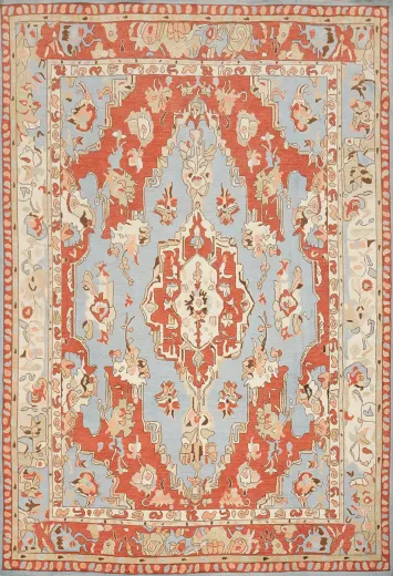 Vegetable Dye Oushak Oriental Large Rug 11x14