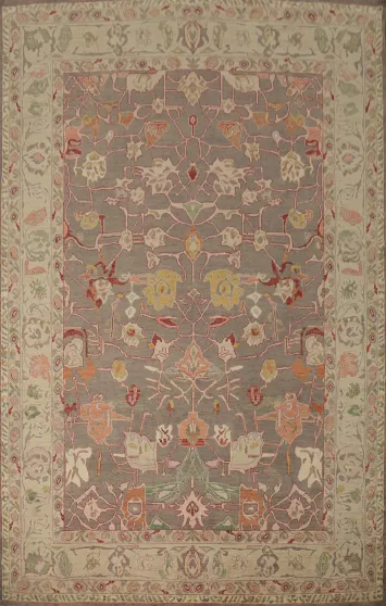 Vegetable Dye Oushak Oriental Large Rug 11x14