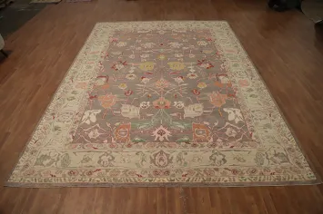 Vegetable Dye Oushak Oriental Large Rug 11x14