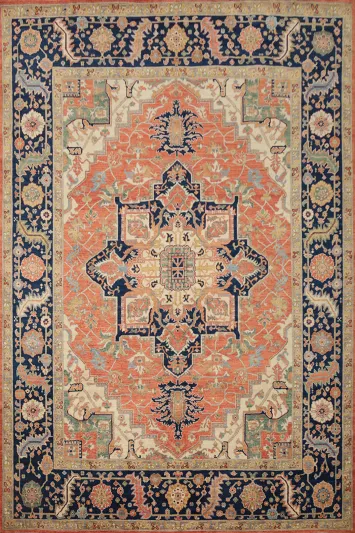 Vegetable Dye Heriz Serapi Handmade Area Rug 8x10