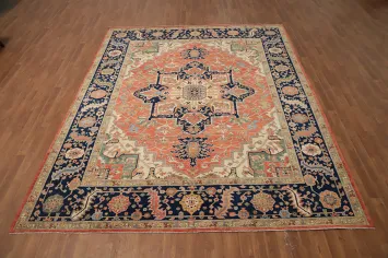 Vegetable Dye Heriz Serapi Handmade Area Rug 8x10