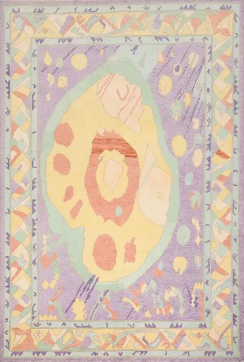 Vegetable Dye Oushak Oriental Area Rug 6x9