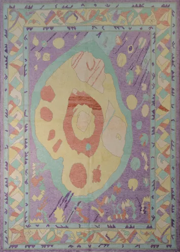 Vegetable Dye Oushak Oriental Area Rug 6x9