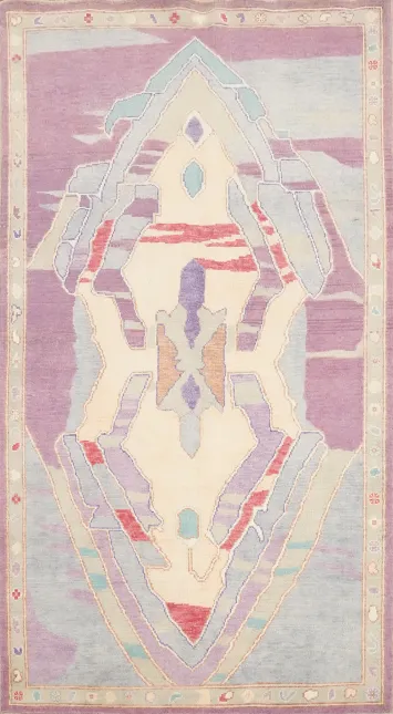 Vegetable Dye Oushak Oriental Rug 4x7