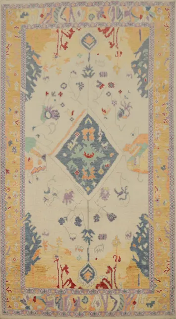 Vegetable Dye Oushak Oriental Rug 4x8