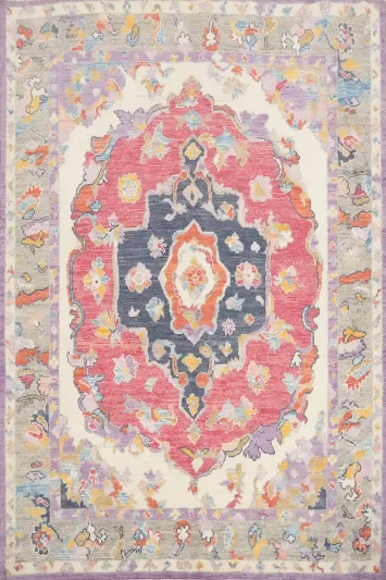 Handmade Wool Oushak Vegetable Dye Rug 5x7