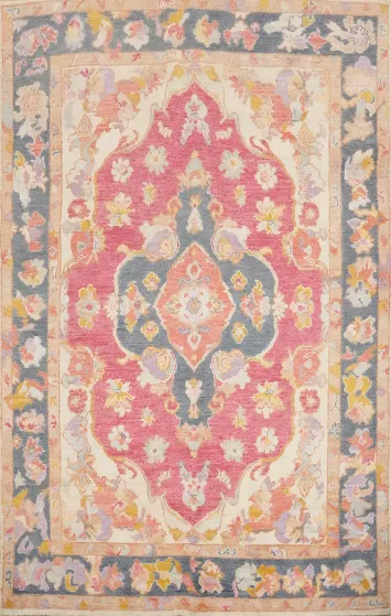 Vegetable Dye Oushak Oriental Rug 5x7