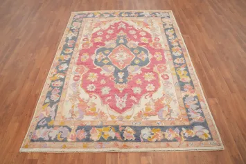 Vegetable Dye Oushak Oriental Rug 5x7