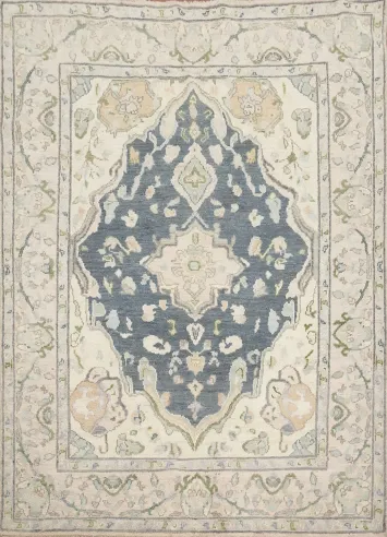 Vegetable Dye Oushak Oriental Rug 5x7