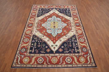 Vegetable Dye Heriz Serapi Handmade Area Rug 6x9
