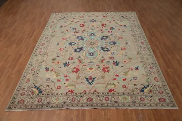 Floral Wool Medallion Kazak Vegetable Dye Area Rug 8x10