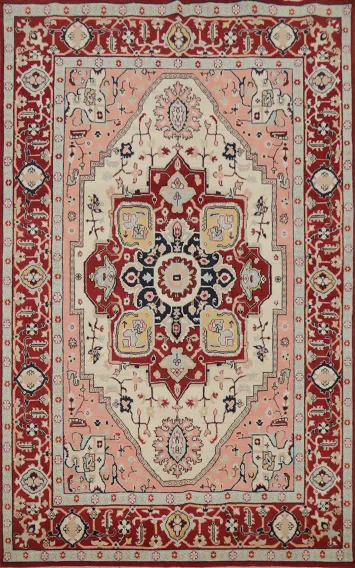 Vegetable Dye Heriz Serapi Handmade Area Rug 6x9