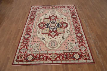 Vegetable Dye Heriz Serapi Handmade Area Rug 6x9
