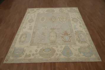 Handmade Gray Oushak Vegetable Dye Area Rug 8x10