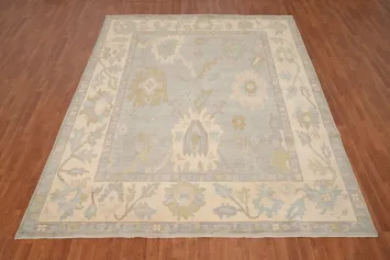 Vegetable Dye Oushak Gray Wool Area Rug 8x10