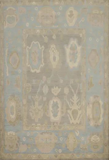 Vegetable Dye Oushak Handmade Wool Area Rug 8x10