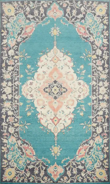Vegetable Dye Oushak Turkish Area Rug 7x10