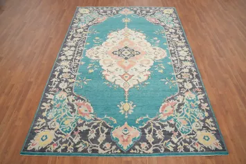 Vegetable Dye Oushak Turkish Area Rug 7x10