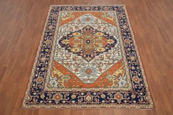 Vegetable Dye Heriz Serapi Oriental Area Rug 6x8