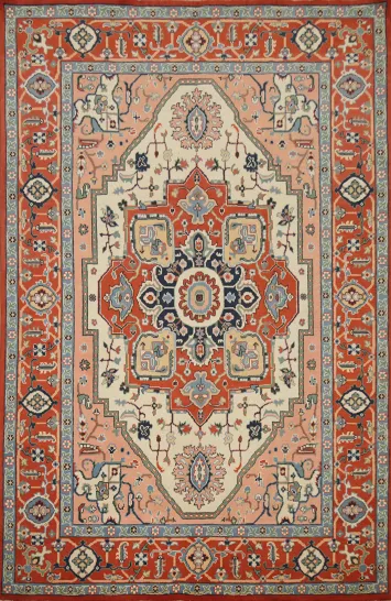 Vegetable Dye Heriz Serapi Oriental Area Rug 6x9