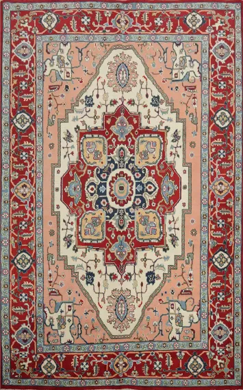 Vegetable Dye Heriz Serapi Oriental Area Rug 6x9
