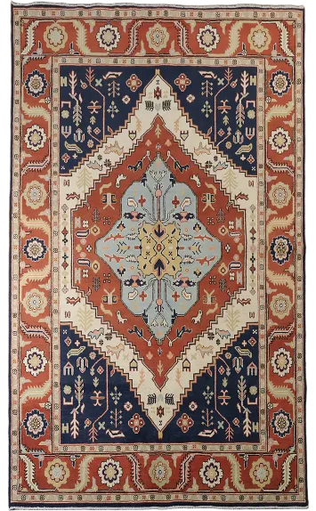 Vegetable Dye Heriz Serapi Handmade Area Rug 6x9