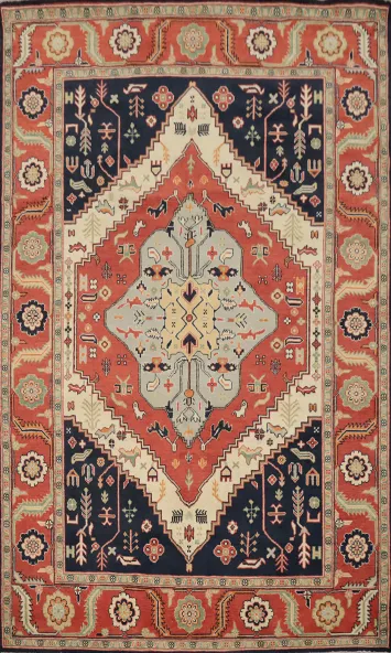 Vegetable Dye Heriz Serapi Oriental Area Rug 6x9