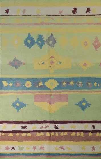 Vegetable Dye Gabbeh Persian Area Rug 6x9