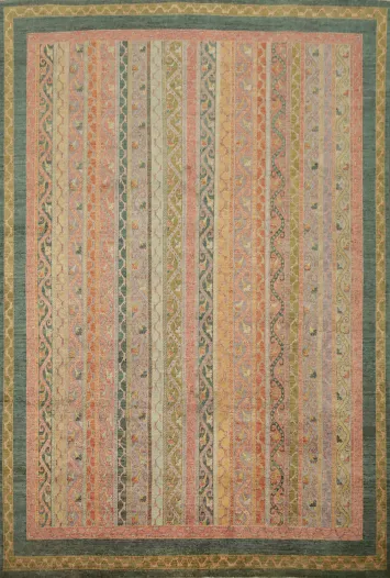 Striped Wool Ziegler Vegetable Dye Area Rug 8x10