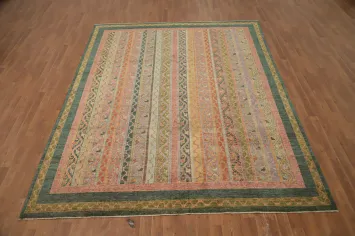 Striped Wool Ziegler Vegetable Dye Area Rug 8x10