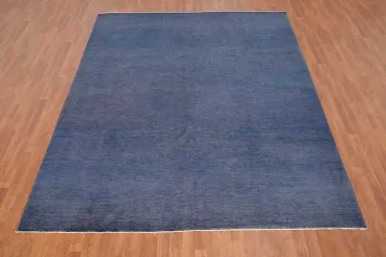 Vegetable Dye Blue Gabbeh Persian Area Rug 8x10