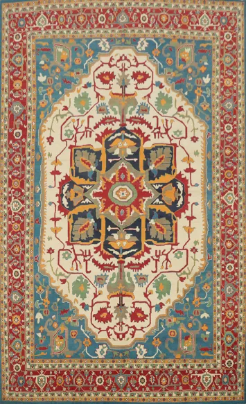 Vegetable Dye Heriz Serapi Oriental Large Rug 10x14