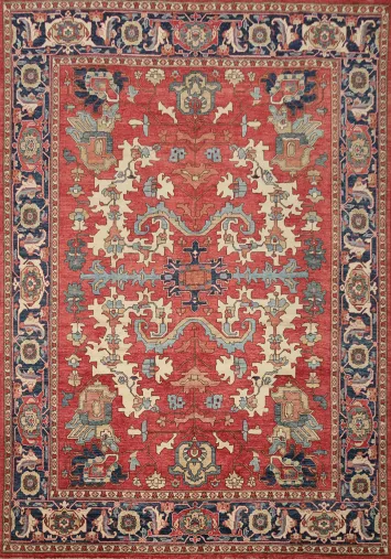 Vegetable Dye Heriz Serapi Handmade Area Rug 8x10