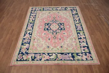 Handmade Pink Oushak Vegetable Dye Rug 5x7