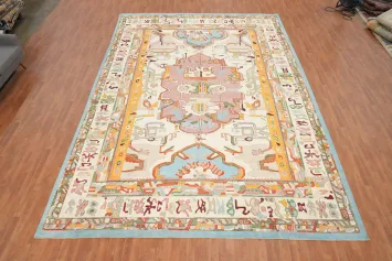 Vegetable Dye Oushak Oriental Large Rug 12x17