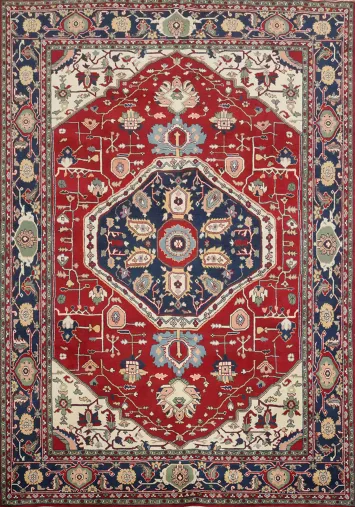 Vegetable Dye Heriz Serapi Wool Area Rug 8x10
