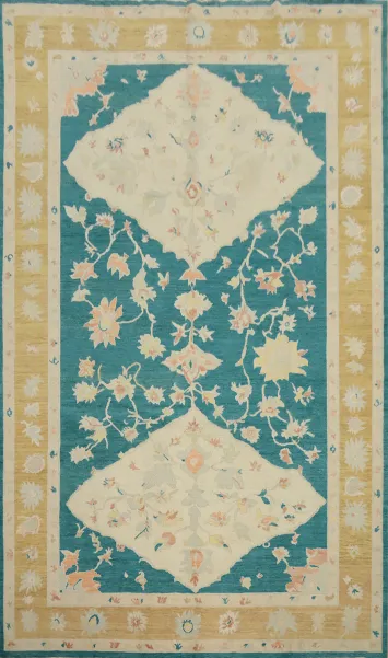 Vegetable Dye Oushak Oriental Large Rug 9x15