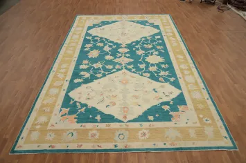 Vegetable Dye Oushak Oriental Large Rug 9x15
