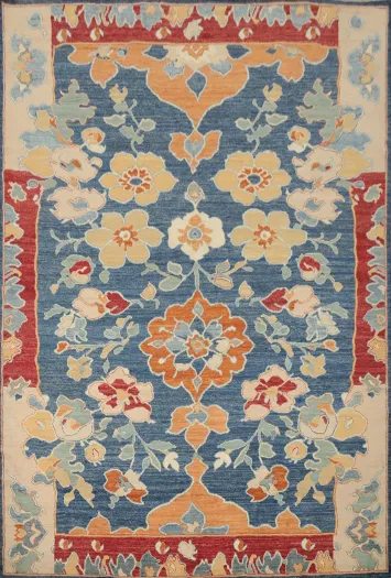 Vegetable Dye Oushak Large Area Rug 9x12