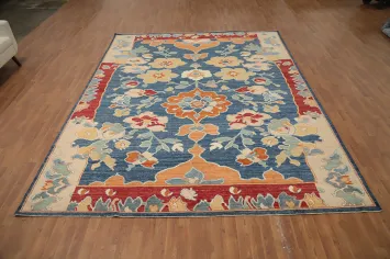 Vegetable Dye Oushak Large Area Rug 9x12