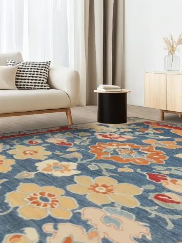 Vegetable Dye Oushak Large Area Rug 9x12