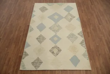 Geometric Subtle Diamond Pattern Modern Area Rug 5x8